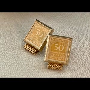 Rare, Vintage Cufflinks of 1923 Tausend Mark Stamp